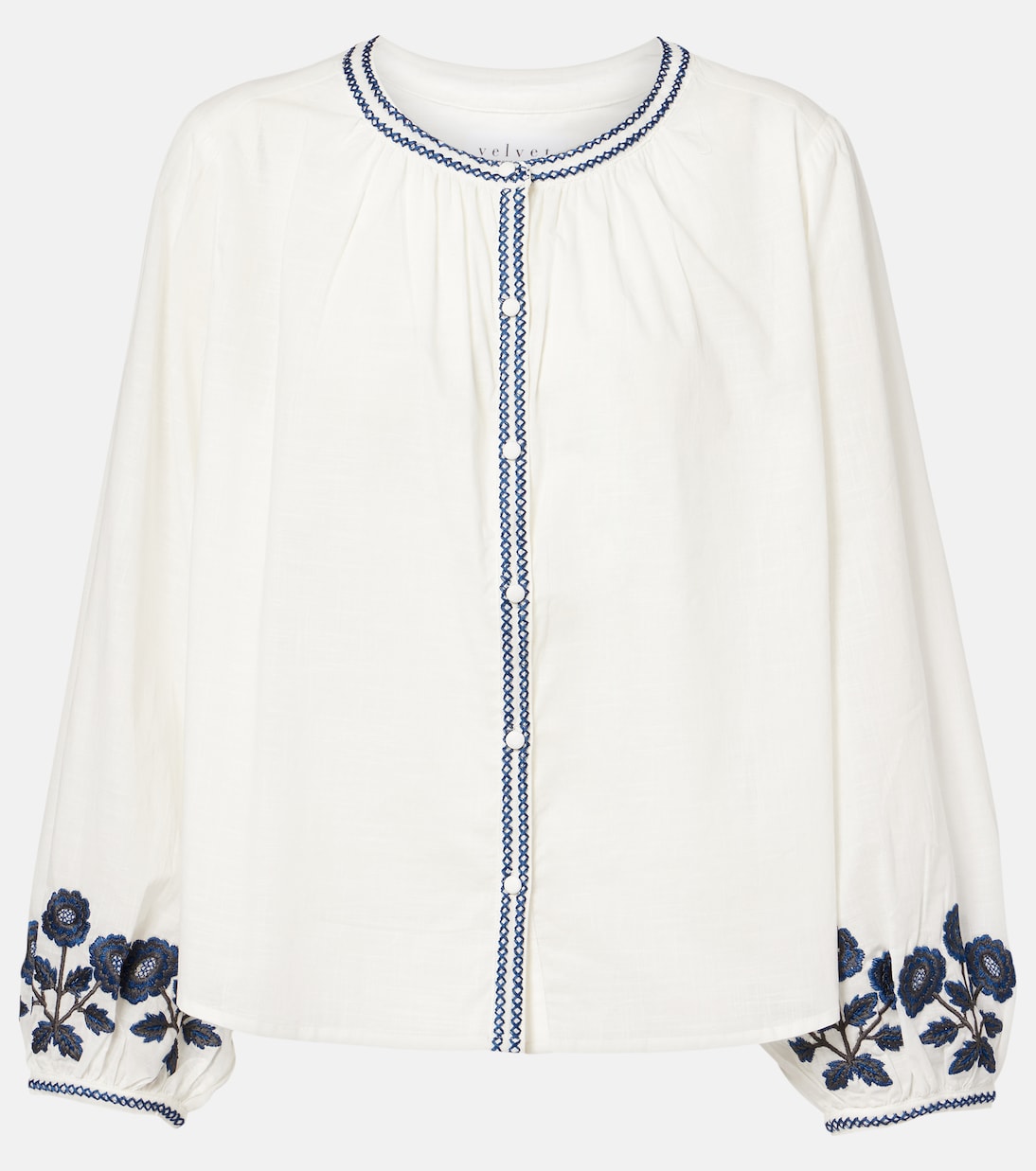 Bestickte Bluse Rahwa aus Baumwolle | Velvet