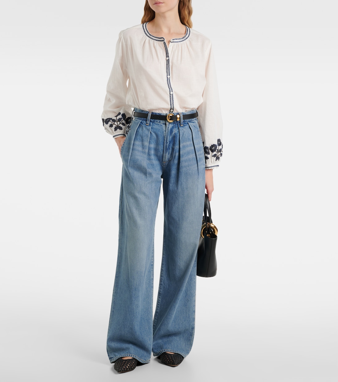 Bestickte Bluse Rahwa aus Baumwolle | Velvet