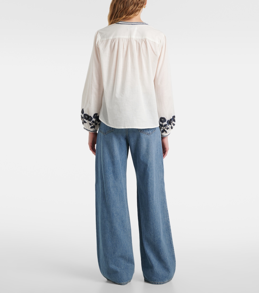 Bestickte Bluse Rahwa aus Baumwolle | Velvet