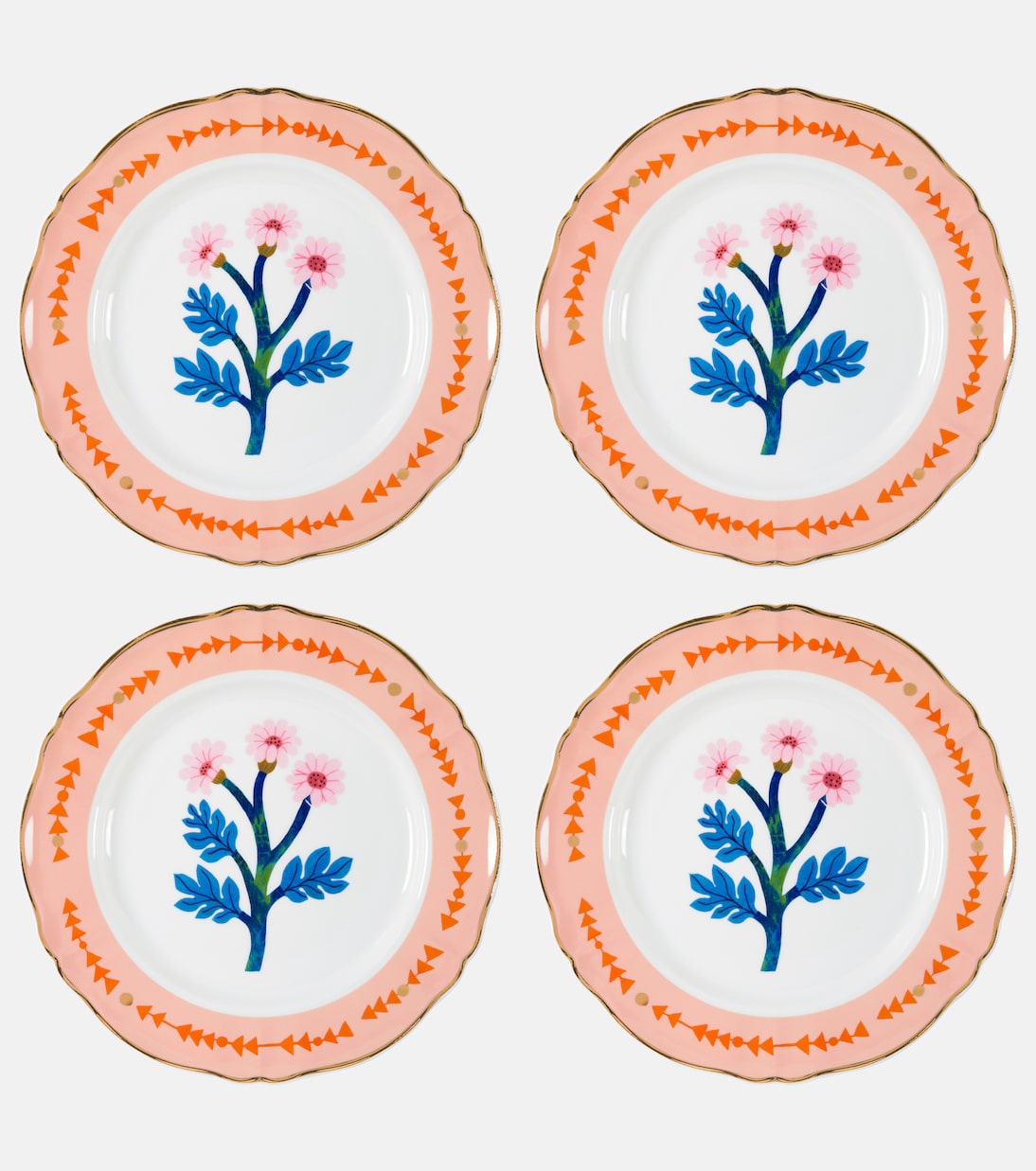 Botanica set of 4 porcelain dinner plates | Bitossi