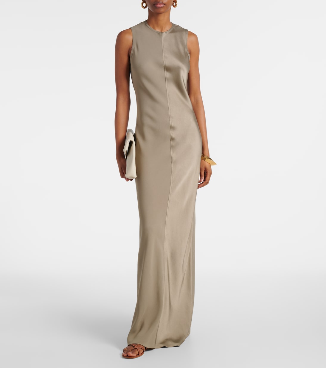 Robe longue en satin | Ami Paris