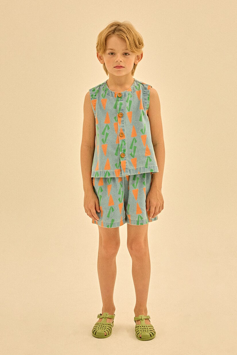 Carrot denim vest | Jellymallow