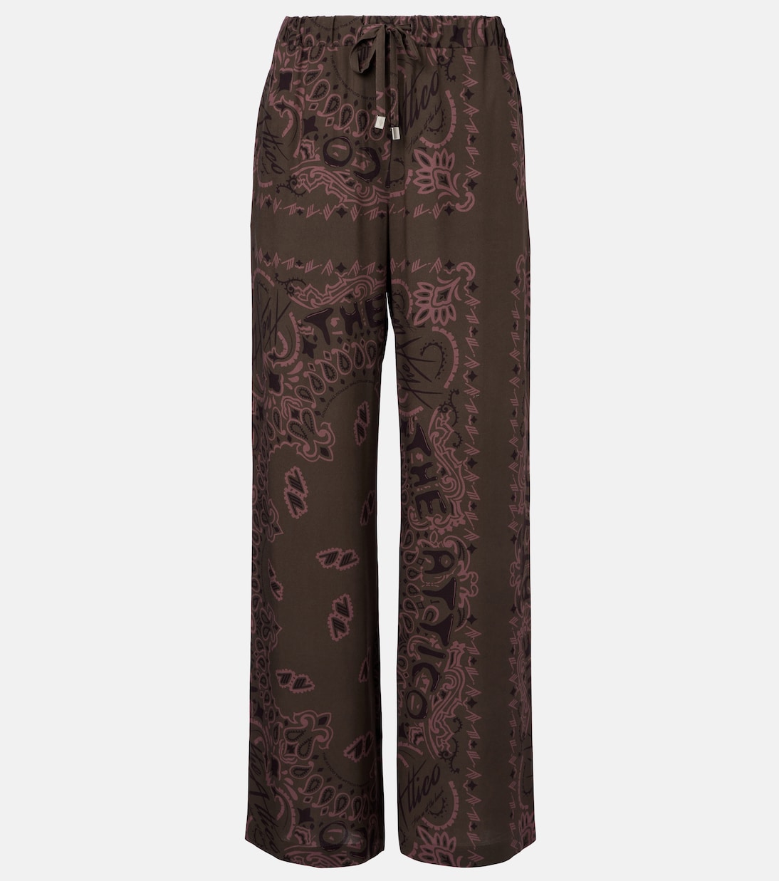 Pantalones anchos estampados de tiro bajo | The Attico
