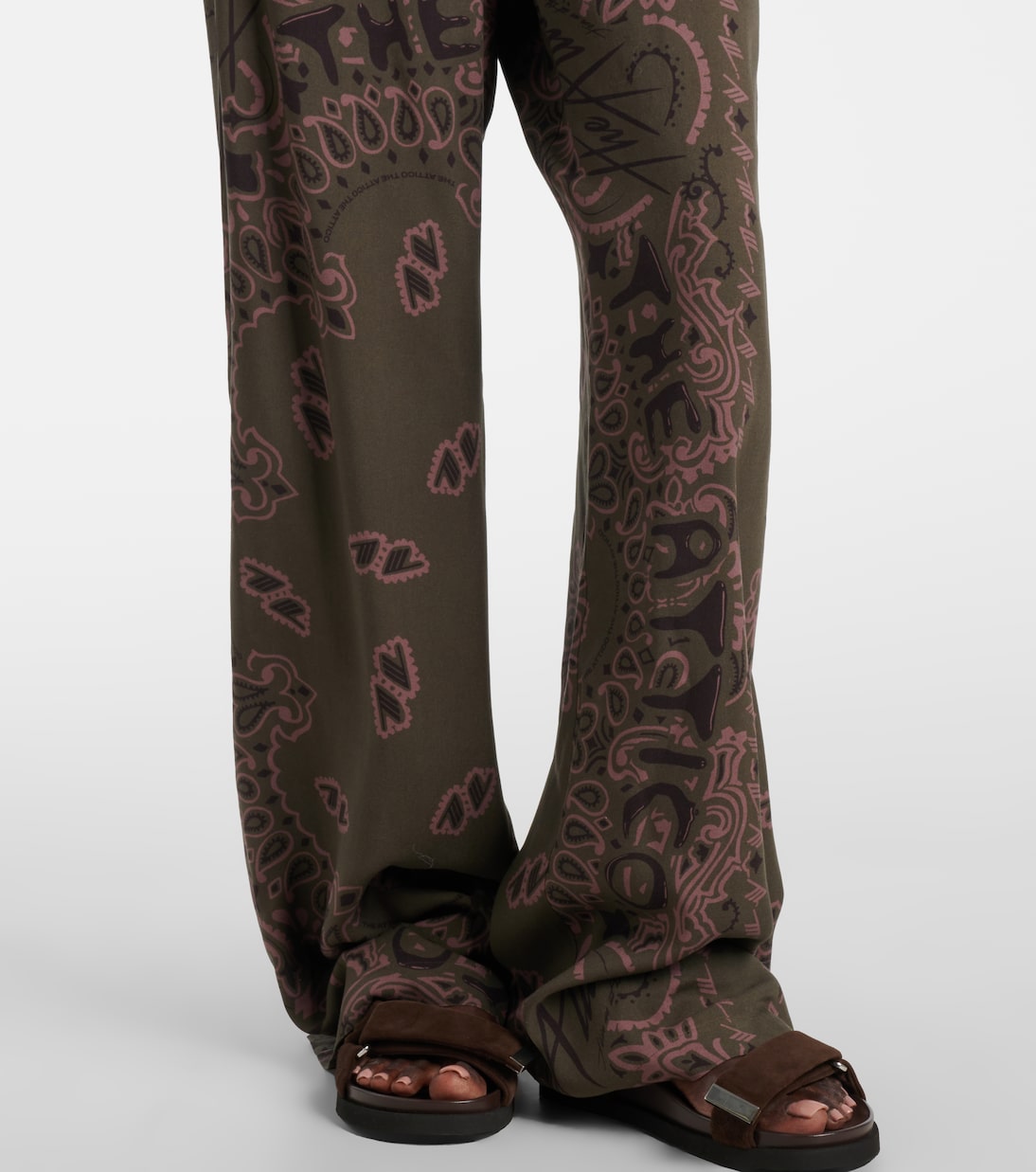 Pantalones anchos estampados de tiro bajo | The Attico