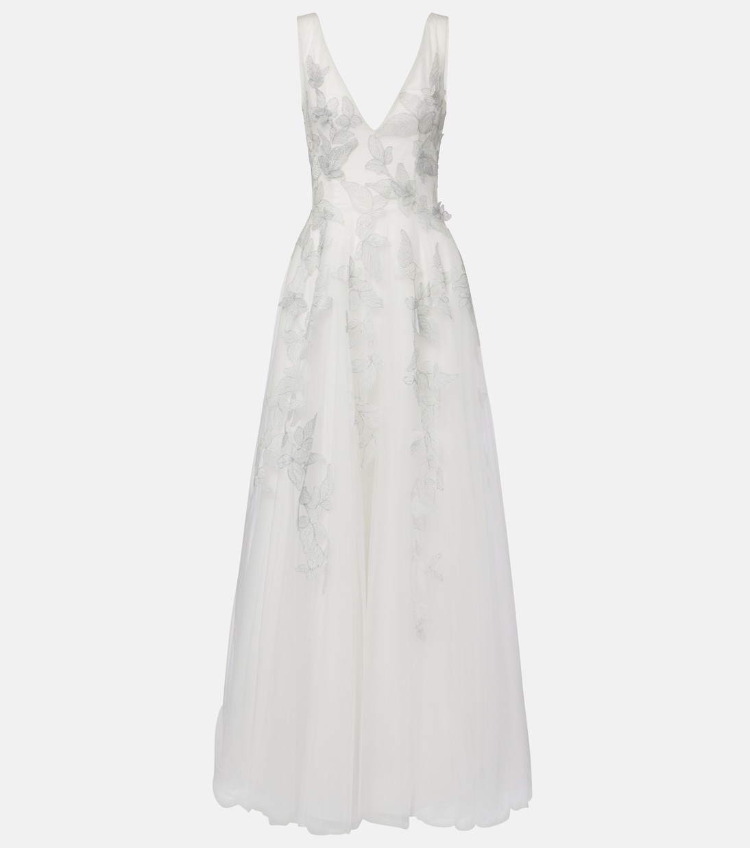 Bridal Bestickte Robe aus Tüll | Costarellos