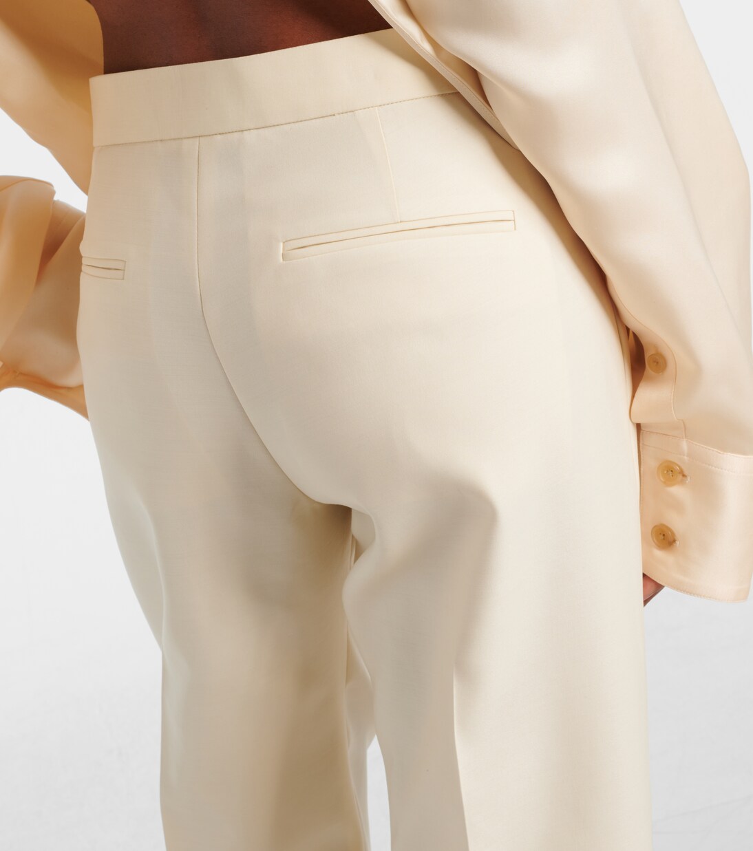 Callen wool and silk straight pants | Khaite