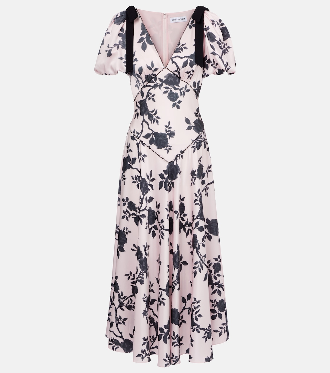 Midikleid aus Satin | Self-Portrait