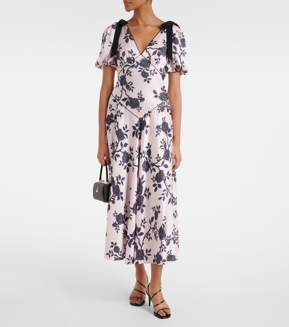 Midikleid aus Satin | Self-Portrait