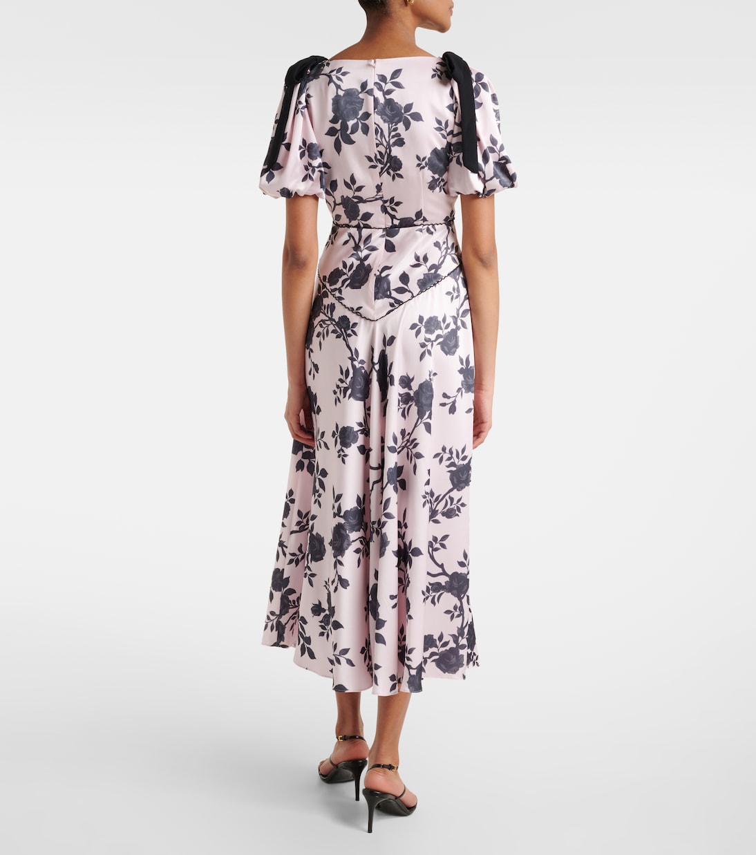 Midikleid aus Satin | Self-Portrait