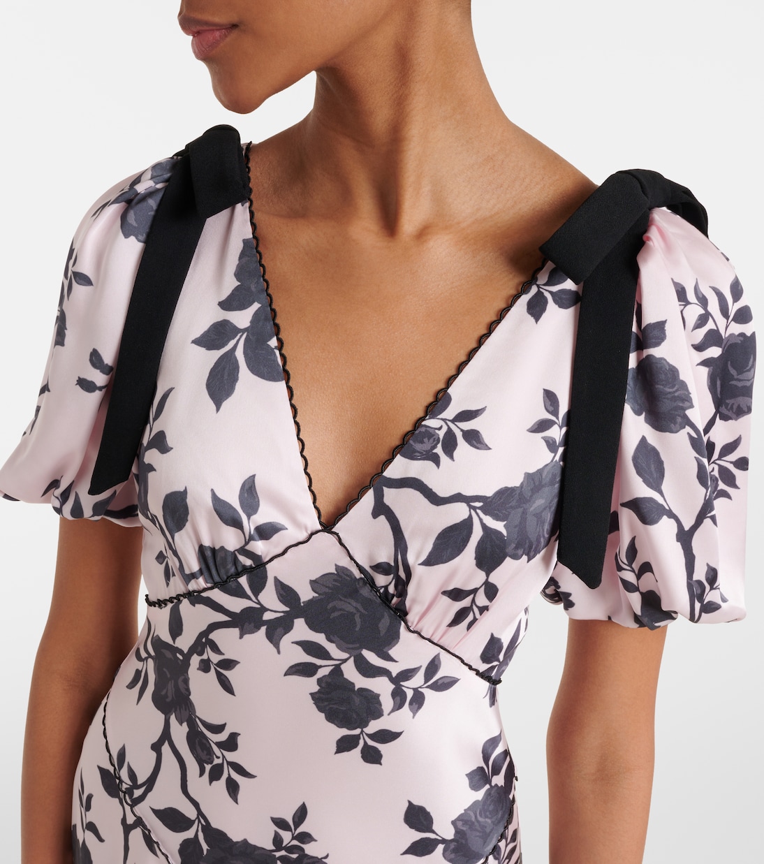 Midikleid aus Satin | Self-Portrait