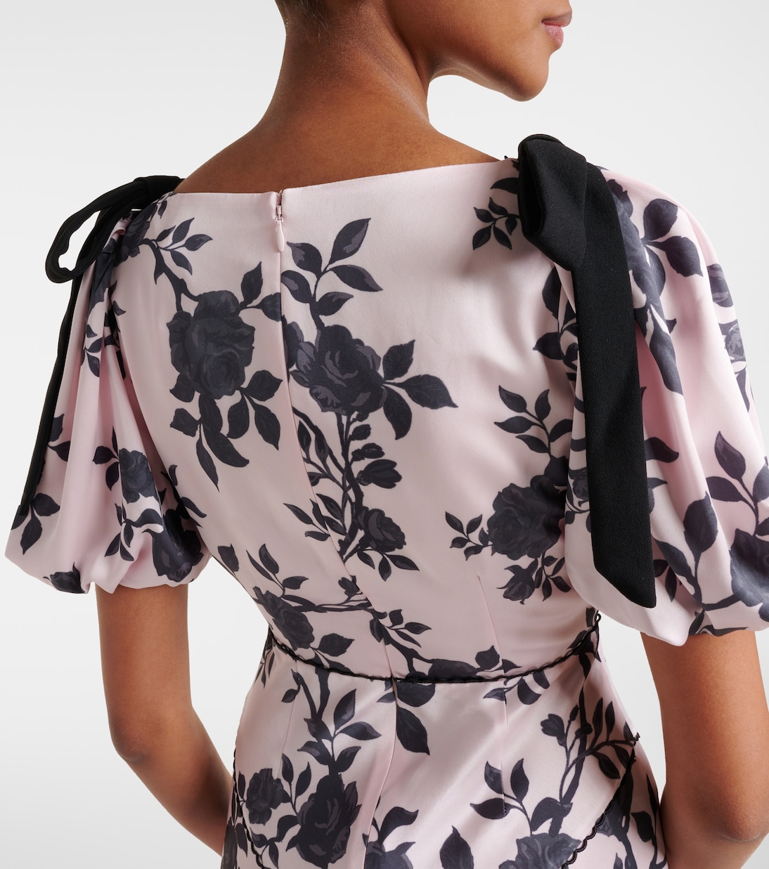 Midikleid aus Satin | Self-Portrait