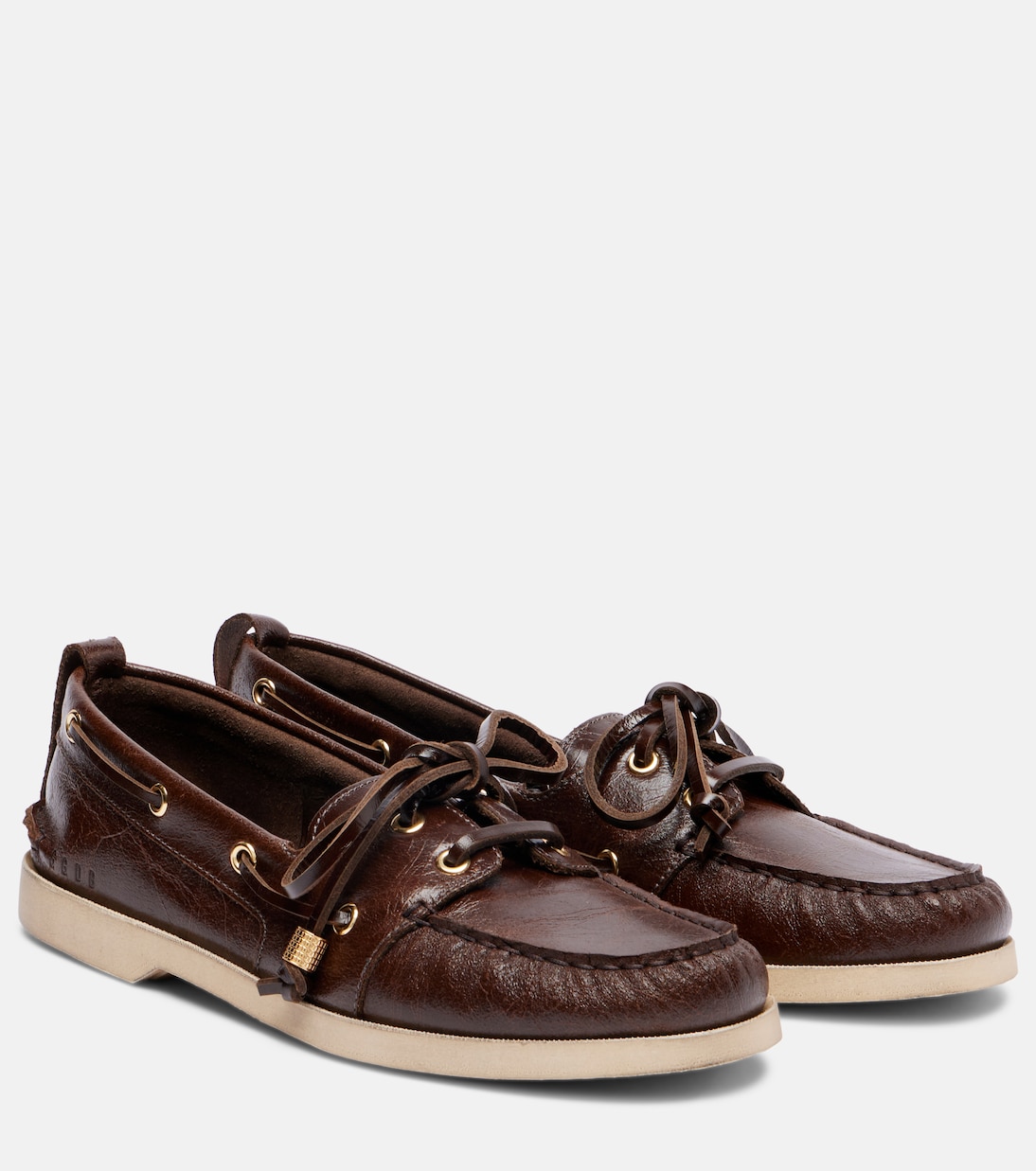Leather boat shoes | Golden Goose