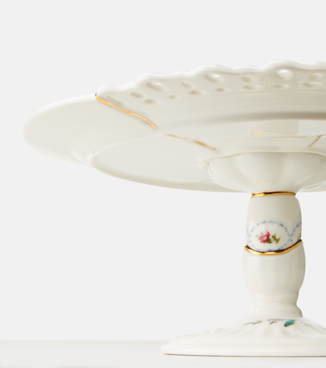 Kintsugi gold-plated porcelain cake stand by Marcantonio Raimondi Malerba | Seletti