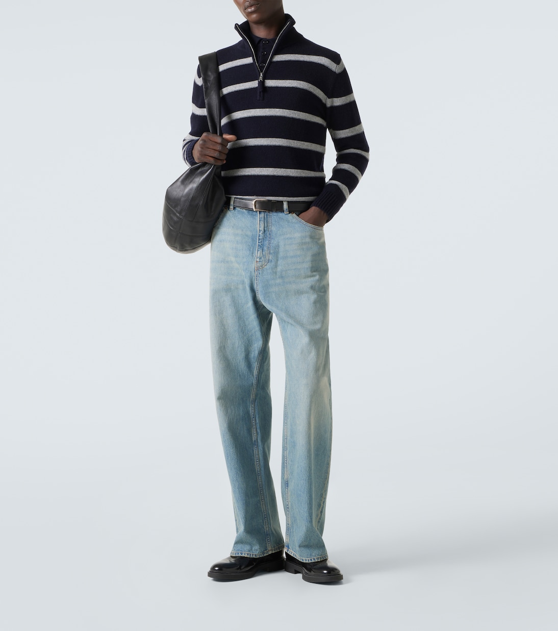 Wool and cashmere half-zip sweater | Allude