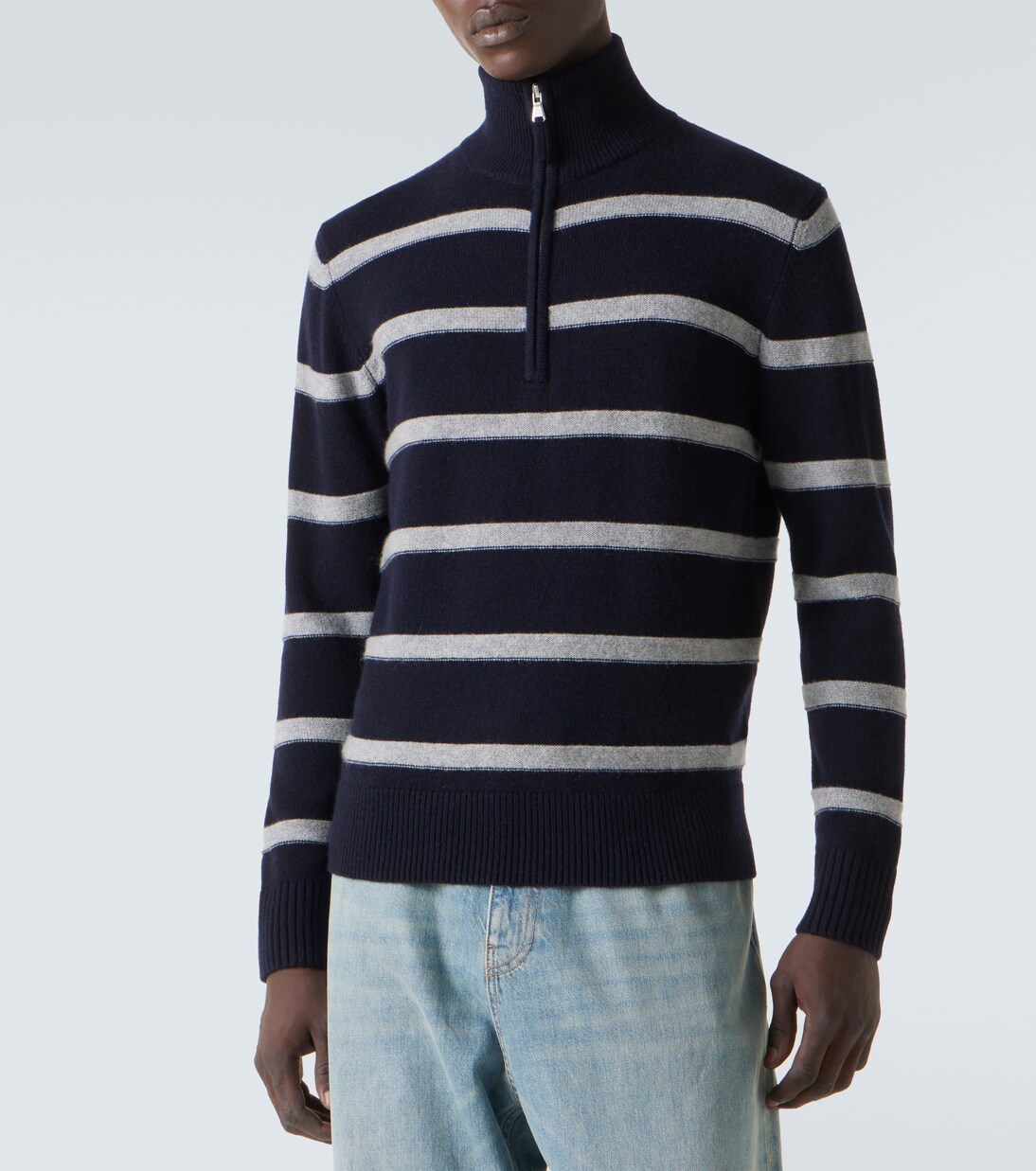 Wool and cashmere half-zip sweater | Allude