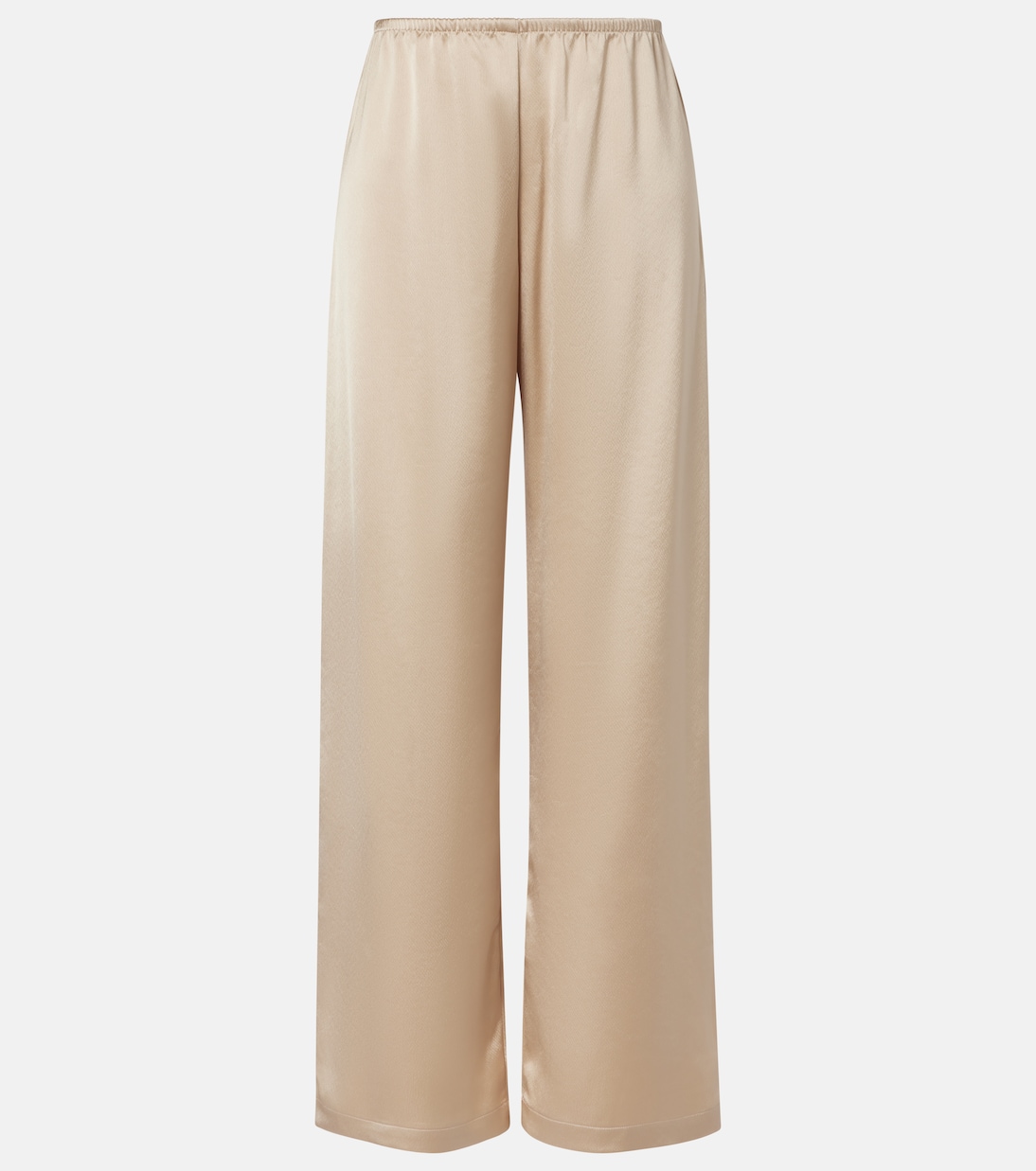 Barb mid-rise satin wide-leg pants | Leset