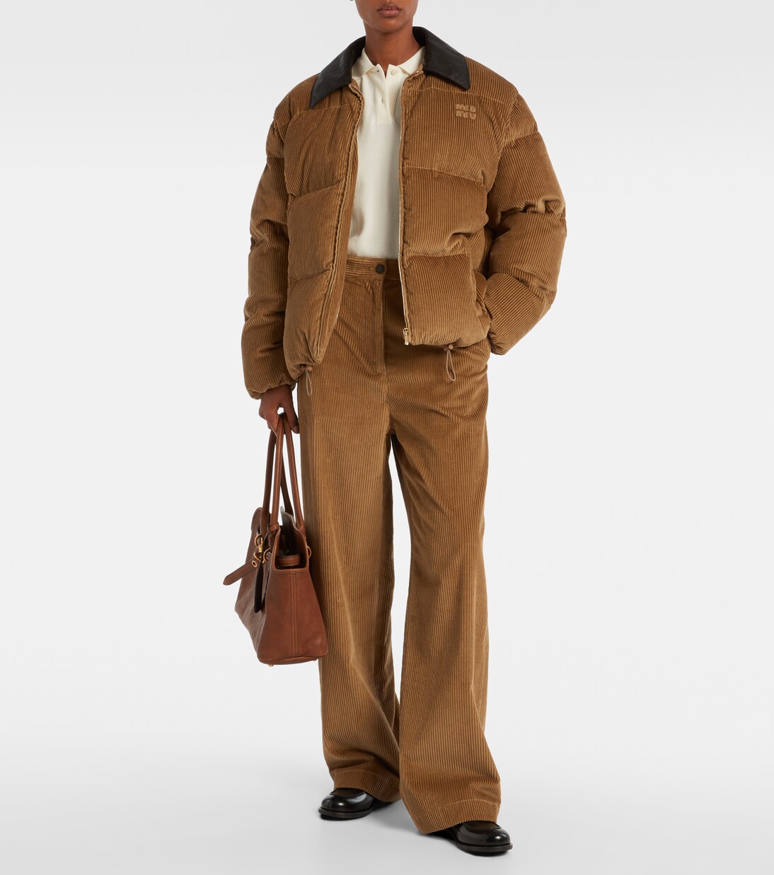 Cotton corduroy wide-leg pants | Miu Miu