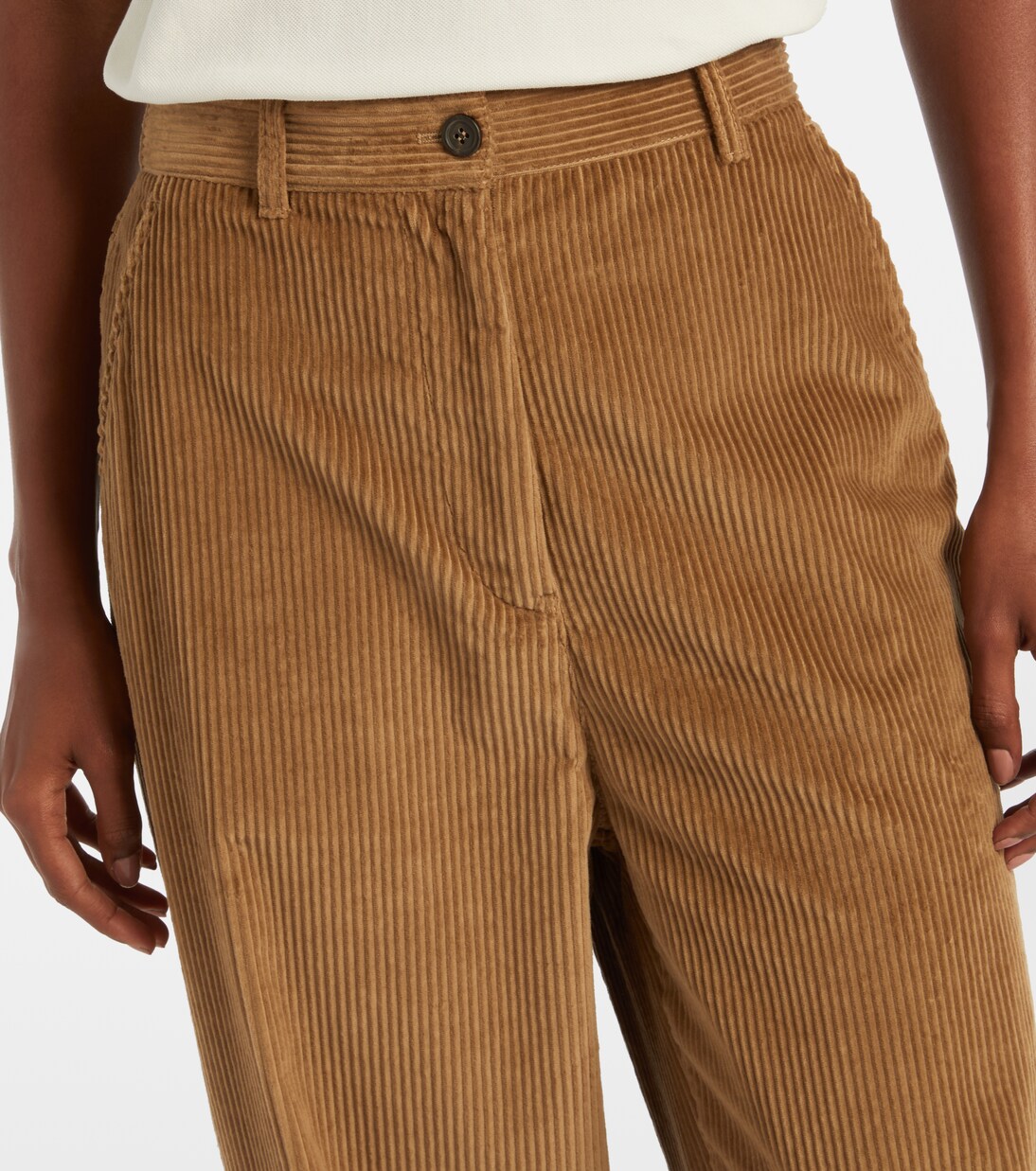 Cotton corduroy wide-leg pants | Miu Miu