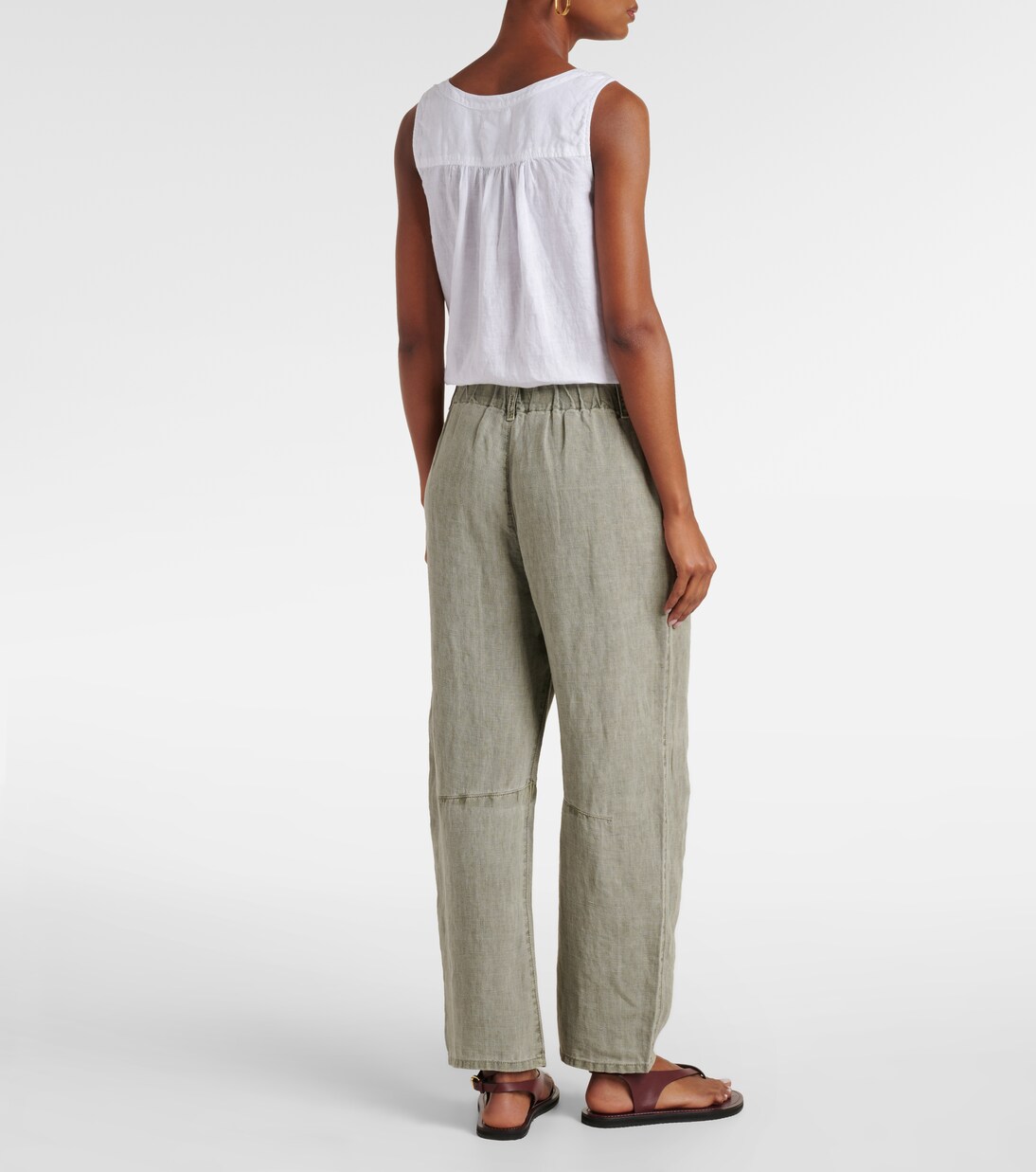 Gerade Hose Taylor aus Leinen | Velvet