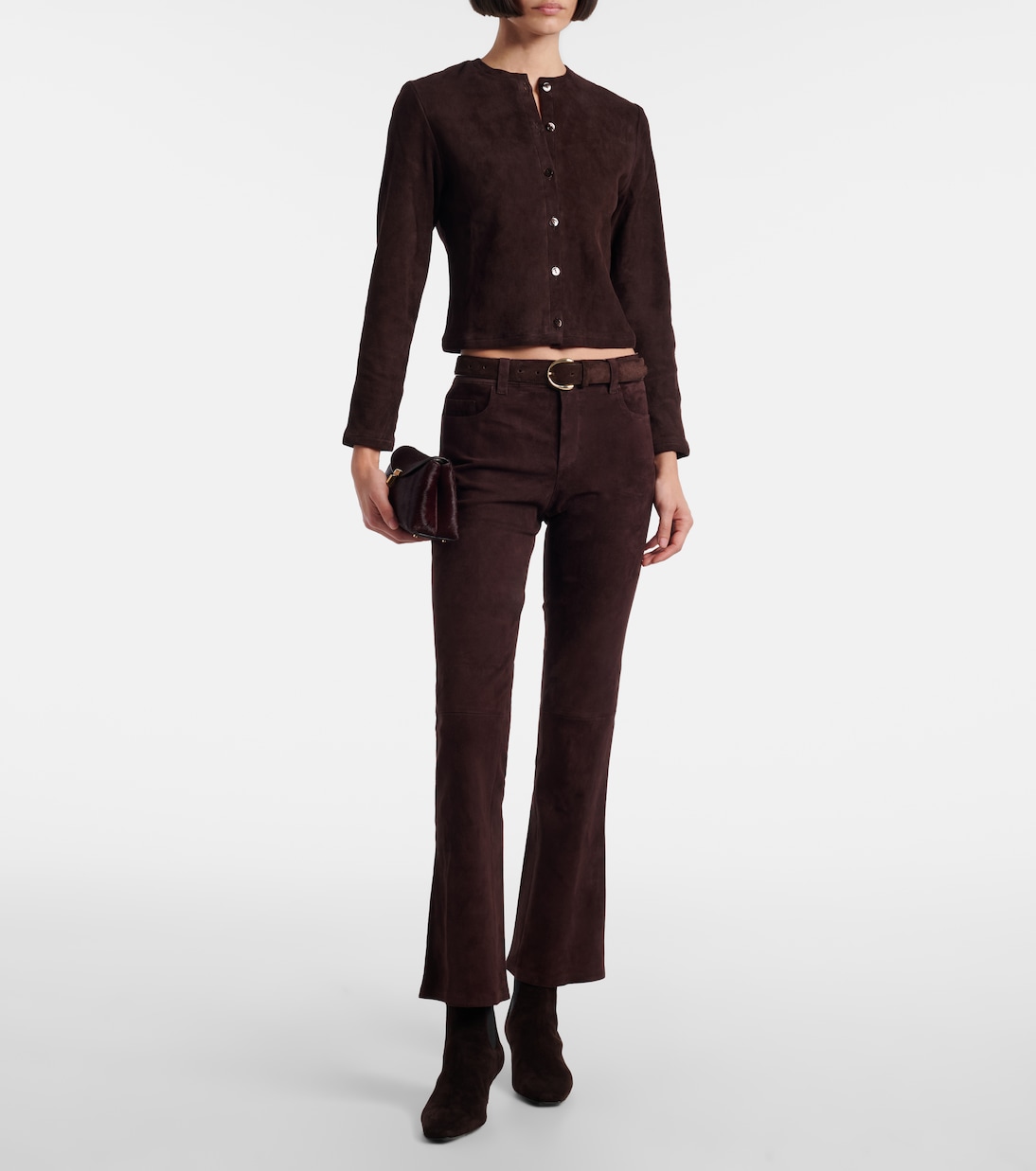 Cardigan Astrid aus Veloursleder | Stouls