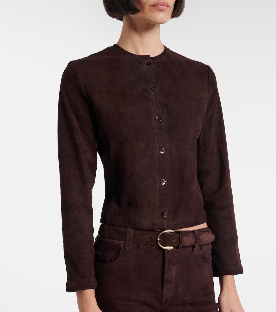 Cardigan Astrid aus Veloursleder | Stouls