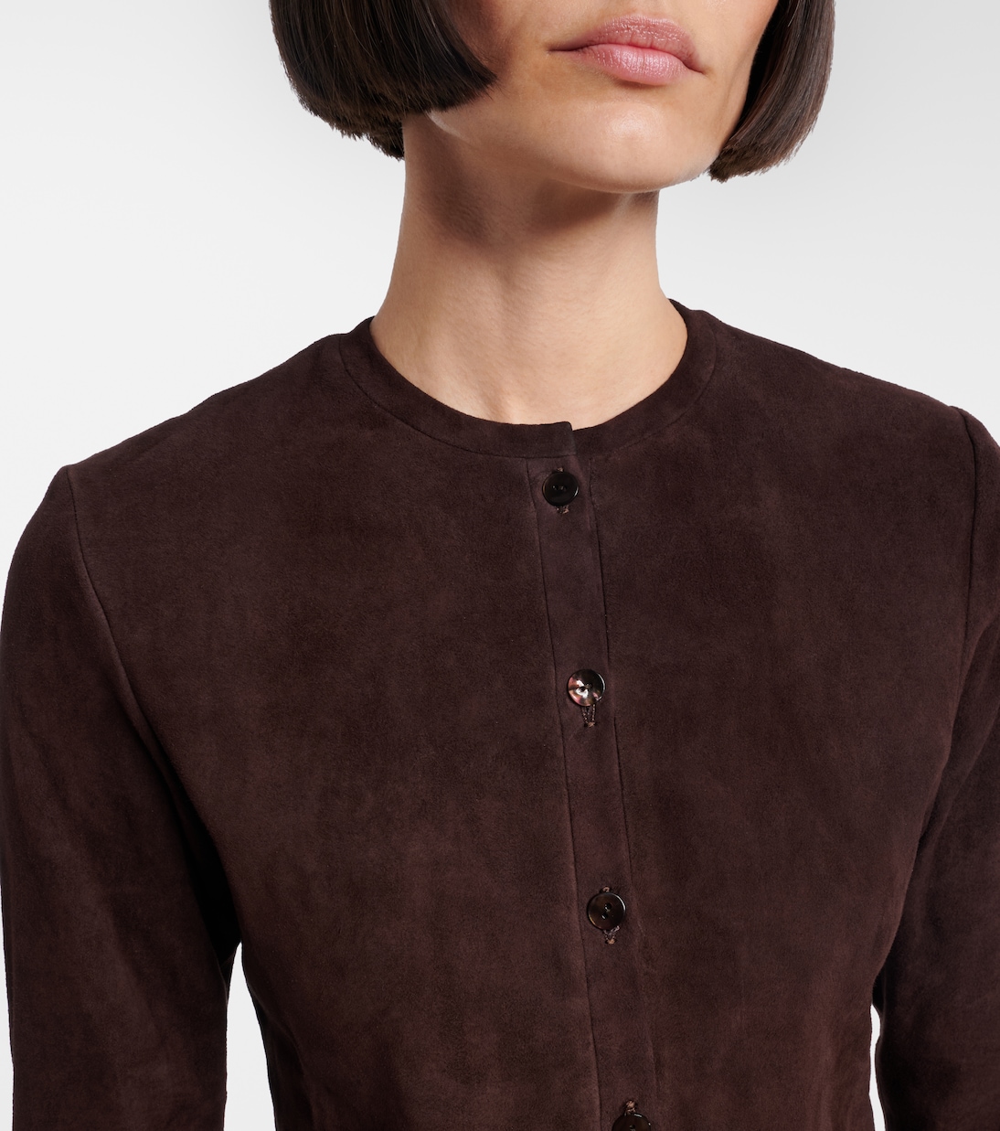 Cardigan Astrid aus Veloursleder | Stouls