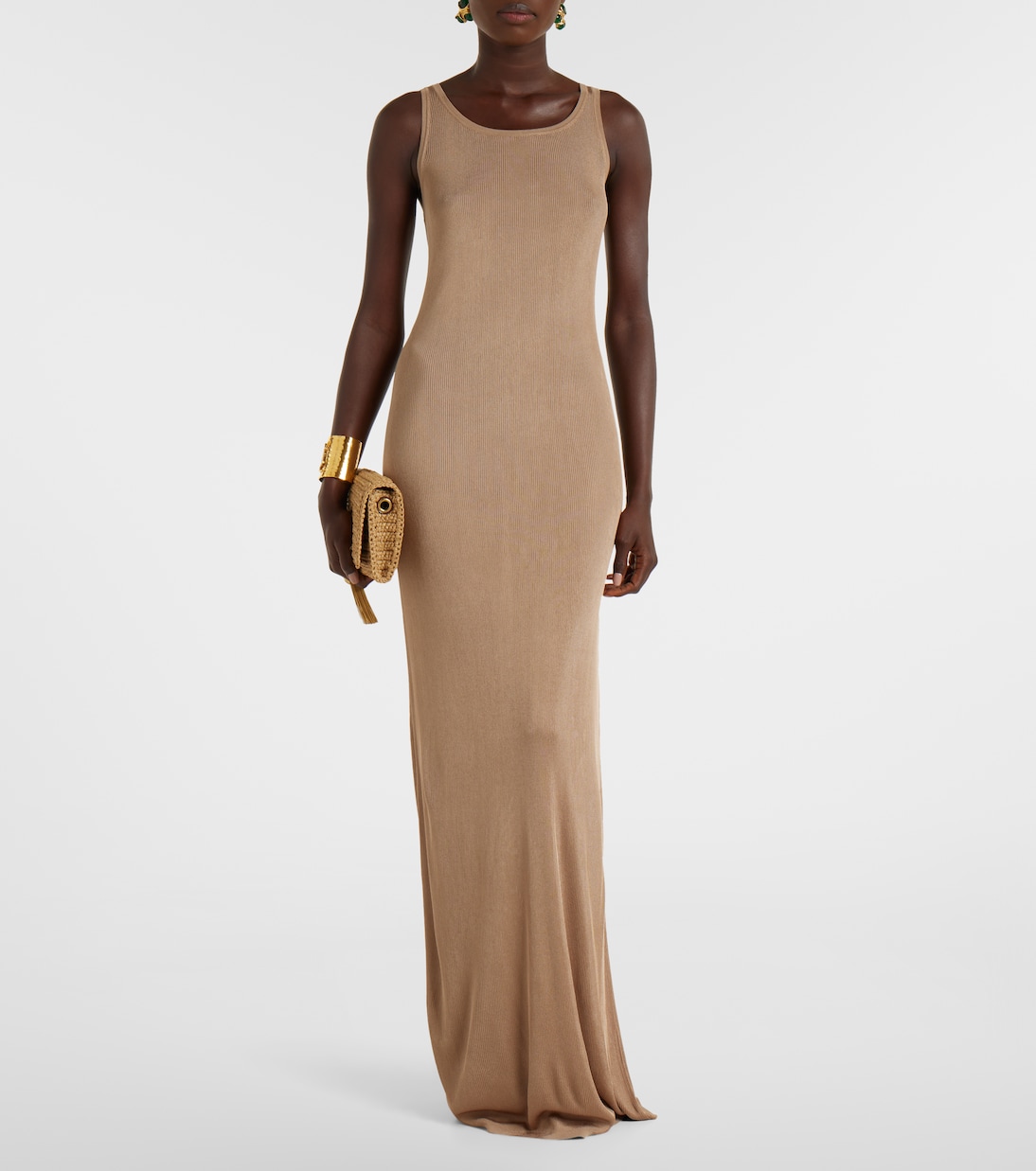 Ribbed-knit maxi dress | Saint Laurent