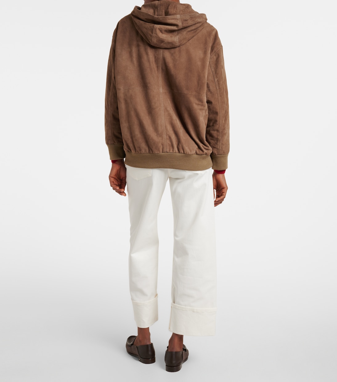 Suede zip-up hoodie | 'S Max Mara