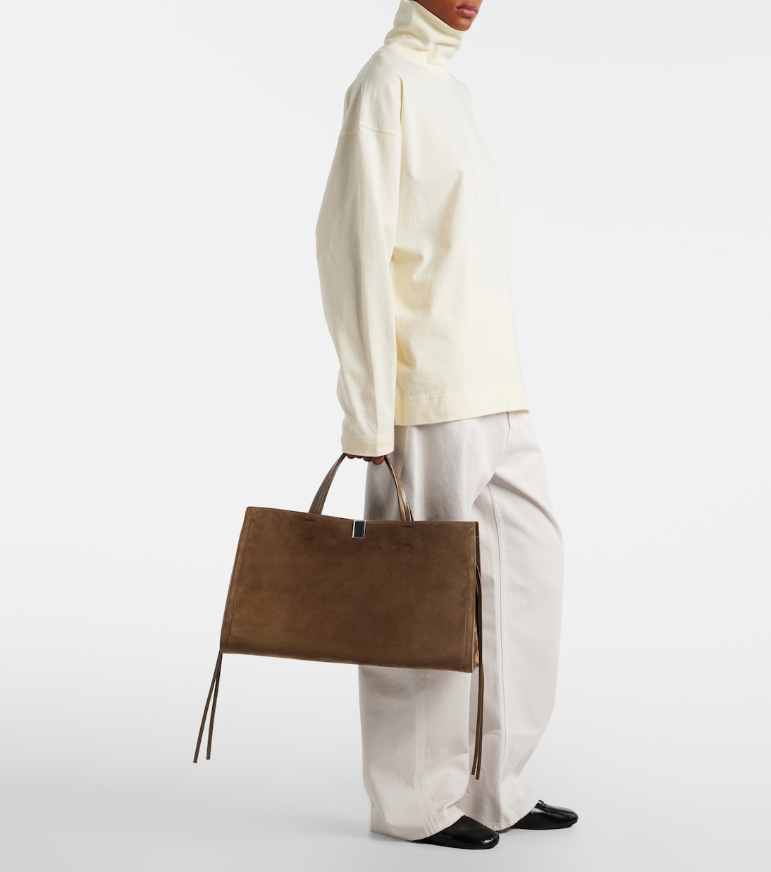 Kit Cabas Medium suede tote bag | Phoebe Philo