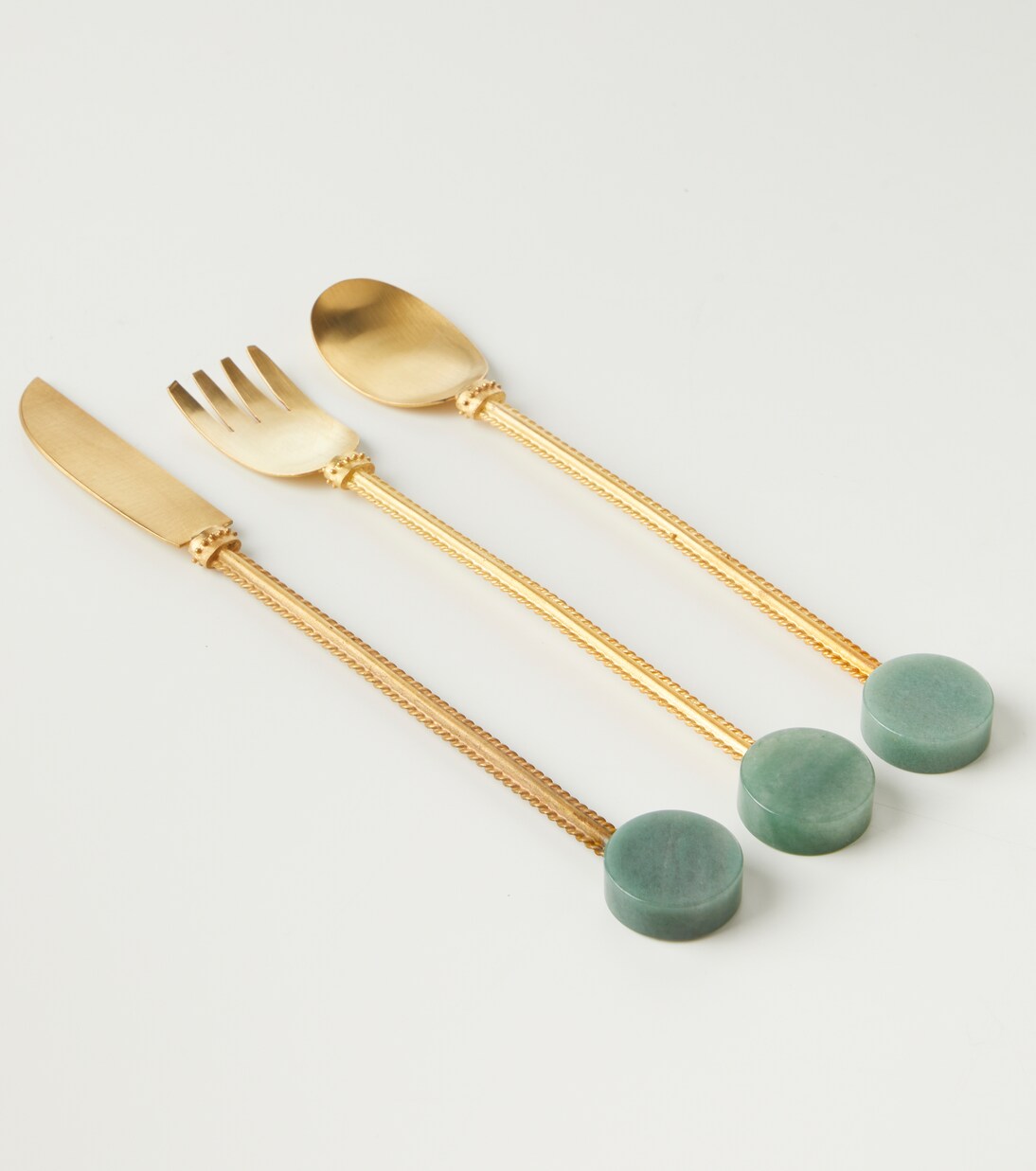 Embellished gold-plated cutlery set | Natalia Criado