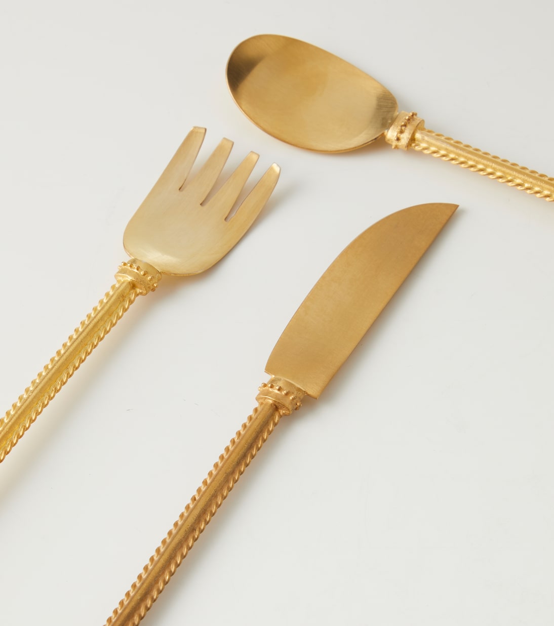 Embellished gold-plated cutlery set | Natalia Criado