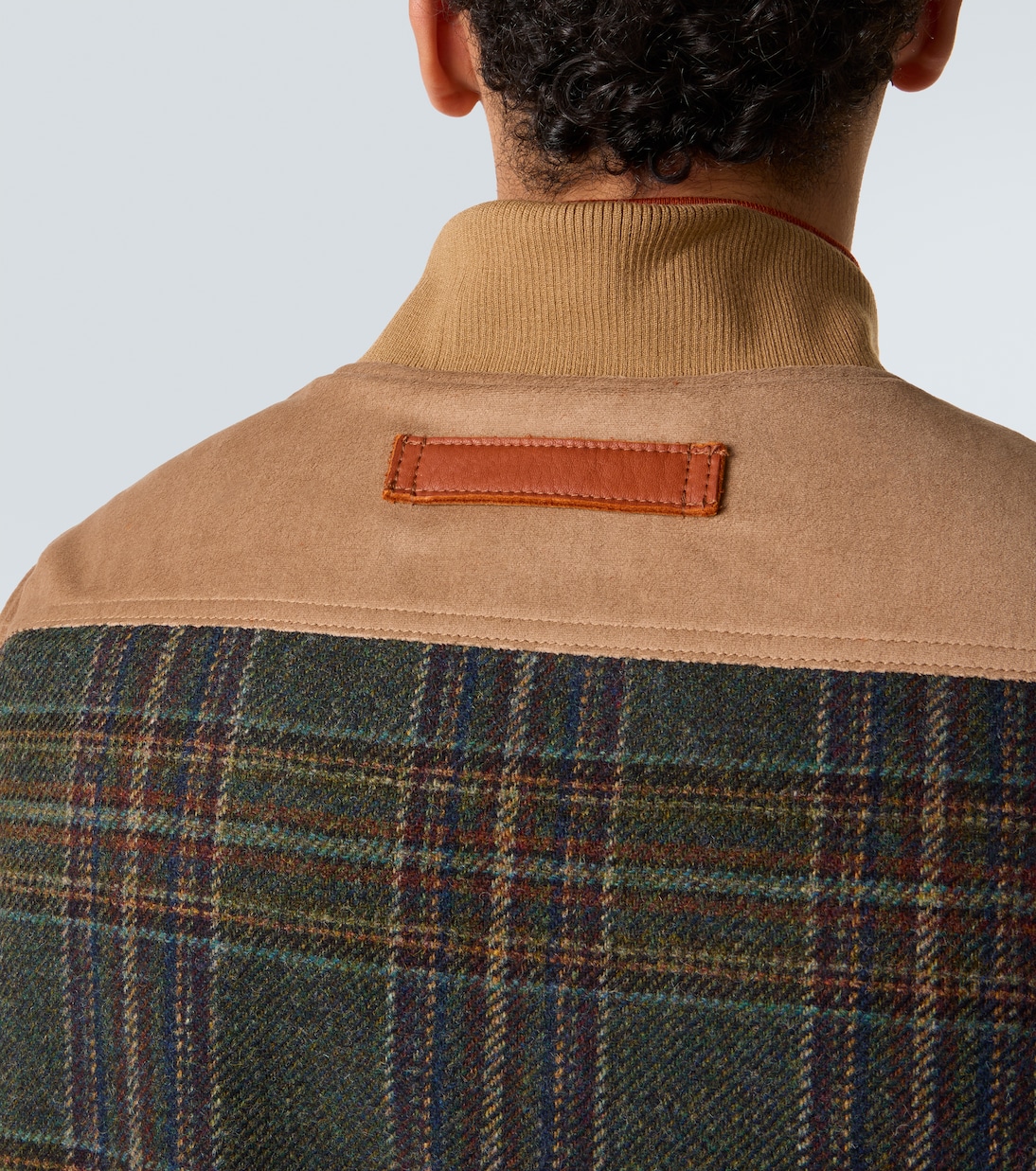 Leather-trimmed cotton and wool vest | Junya Watanabe