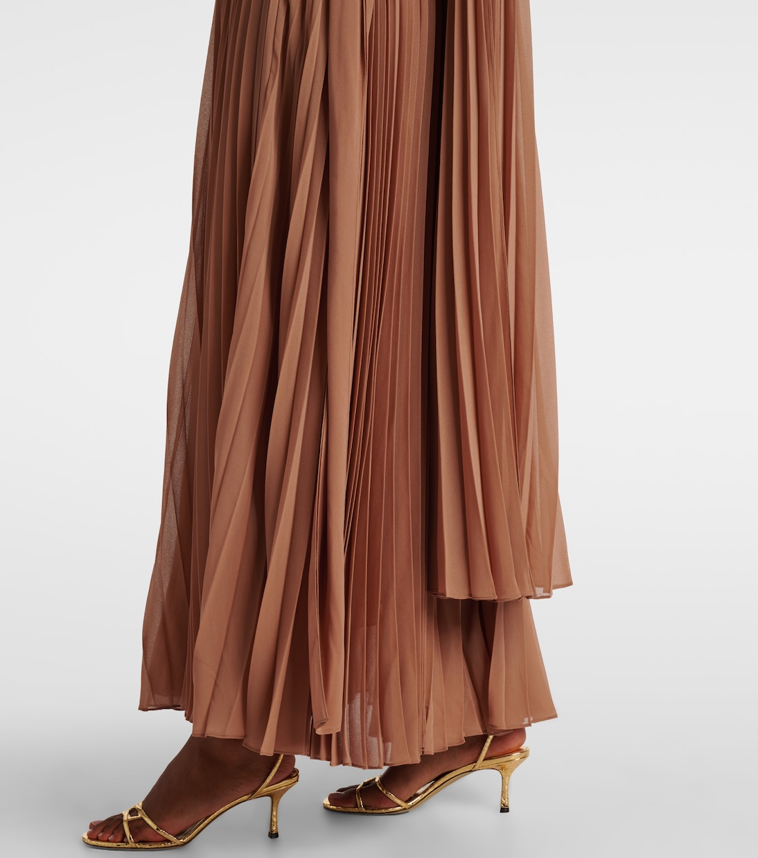 Memento plissé caped maxi dress | Zimmermann