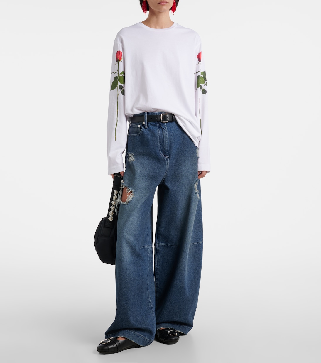 Bedrucktes Longlsleeve aus Baumwolle  | Simone Rocha