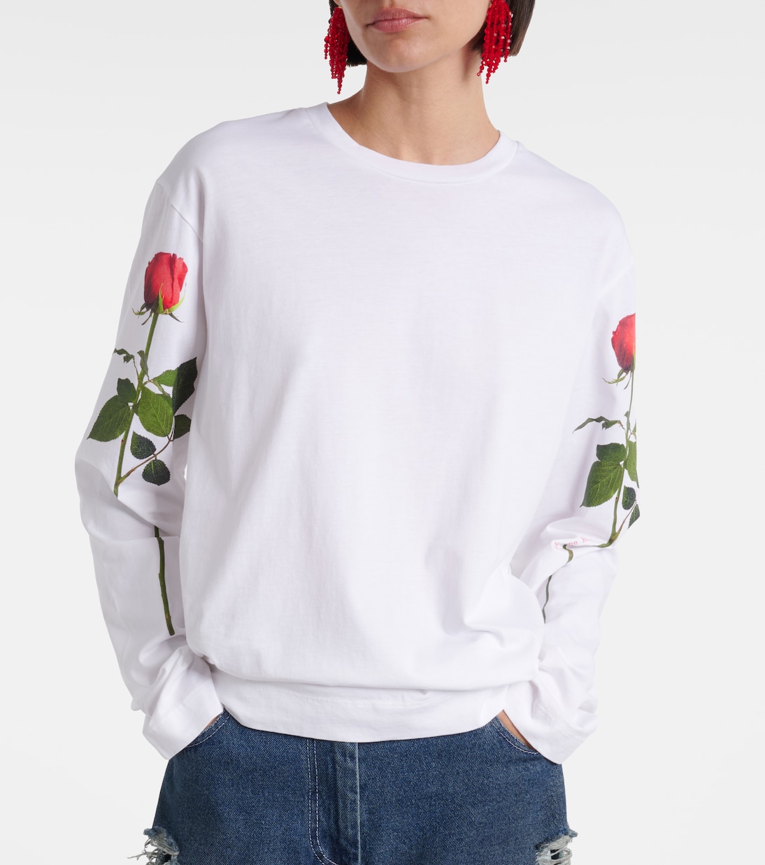 Bedrucktes Longlsleeve aus Baumwolle  | Simone Rocha