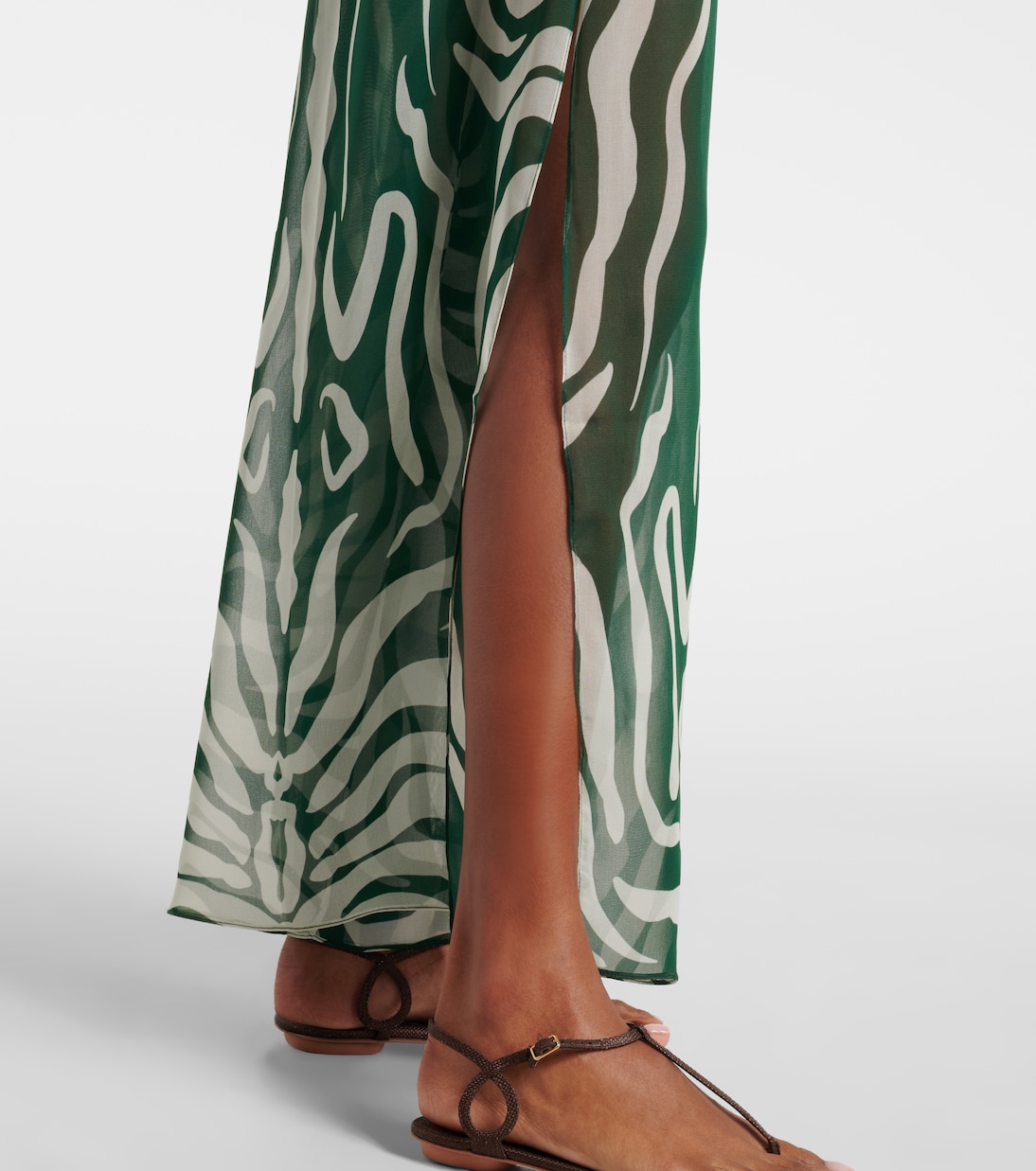 Printed sheer wide-leg pants | Johanna Ortiz