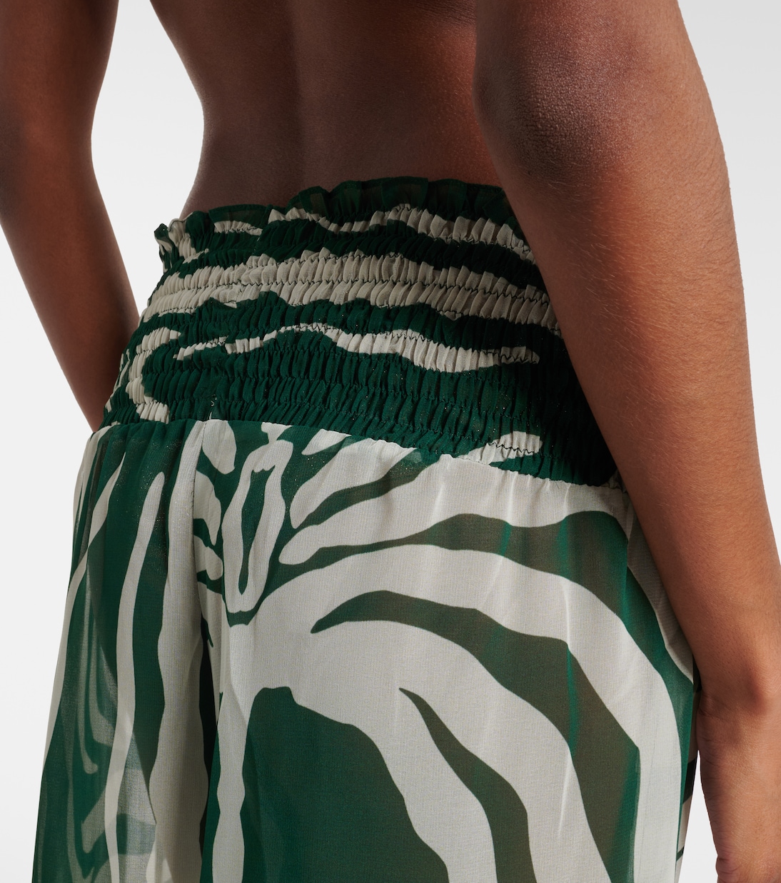 Printed sheer wide-leg pants | Johanna Ortiz