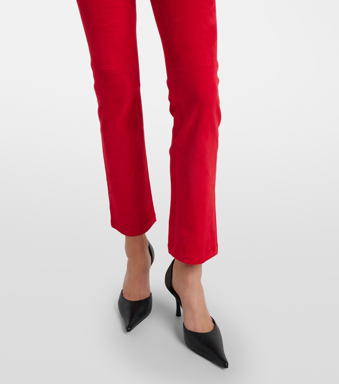 Schmale Hose JP Twenty aus Veloursleder | Stouls