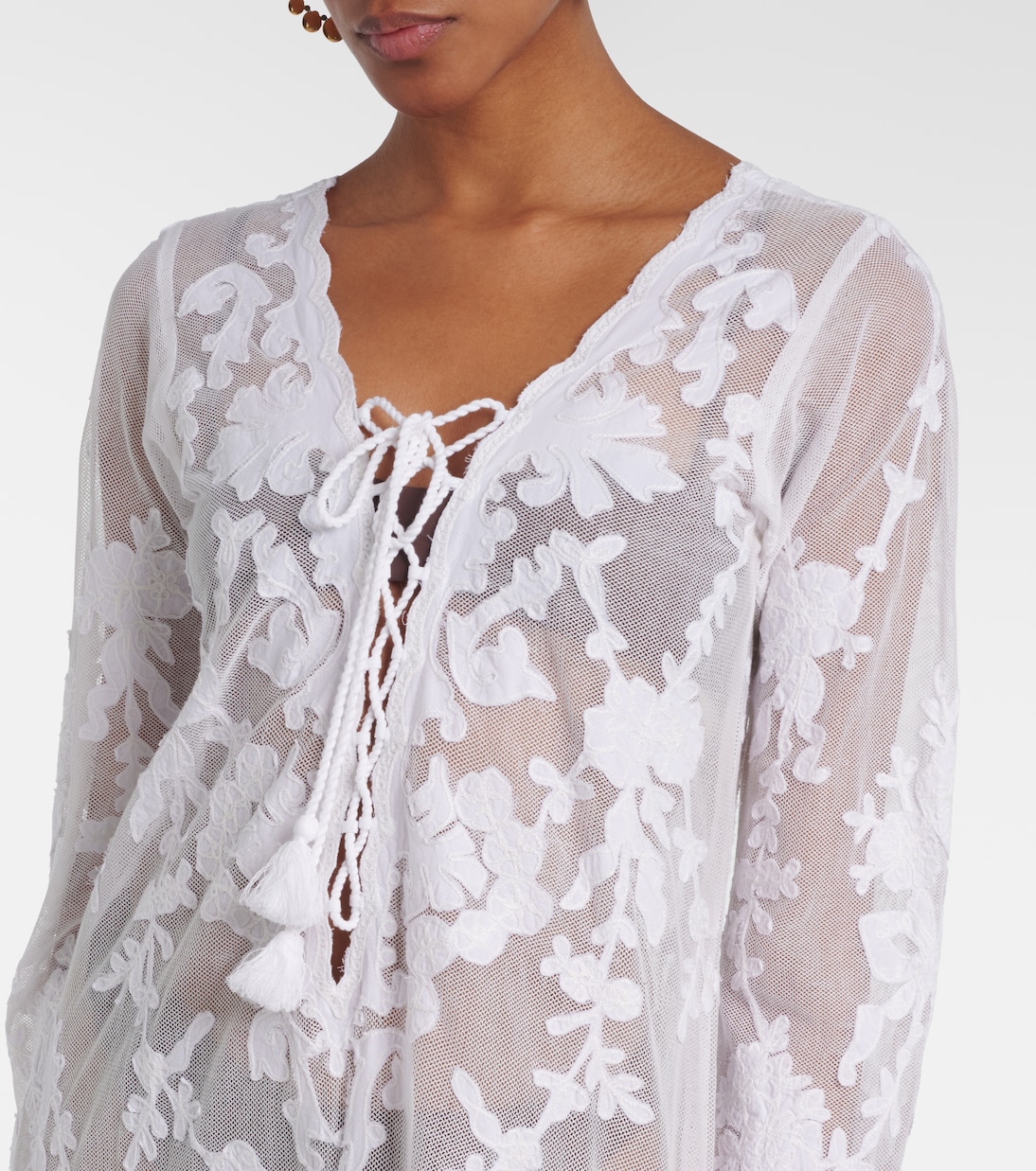 Bestickter Kaftan aus Baumwolle | Juliet Dunn