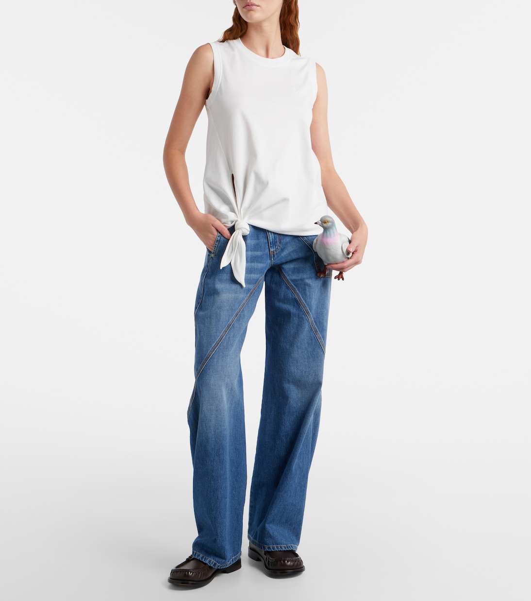 Cotton jersey tank top | JW Anderson