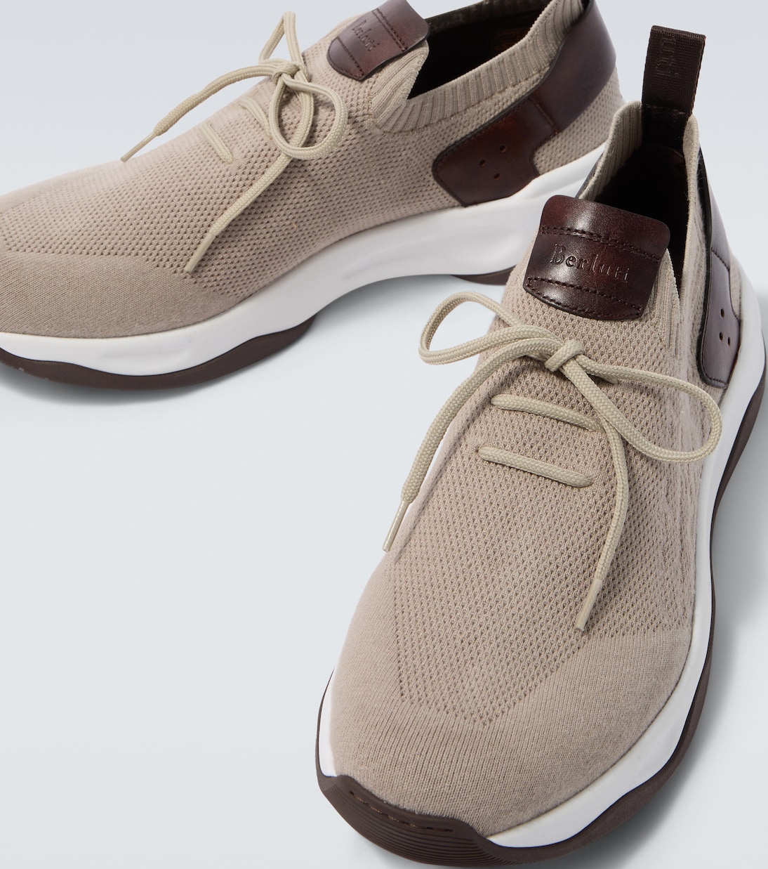 Zapatillas Shadow de punto con piel | Berluti