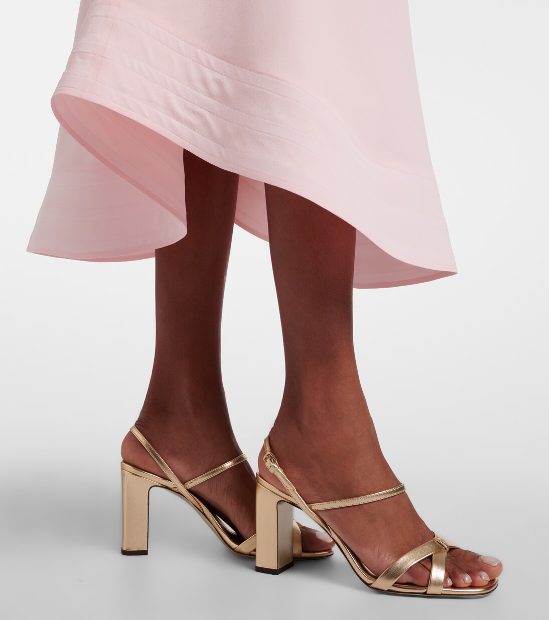 Slingback-Sandalen Elsy aus Metallic-Leder | Jimmy Choo