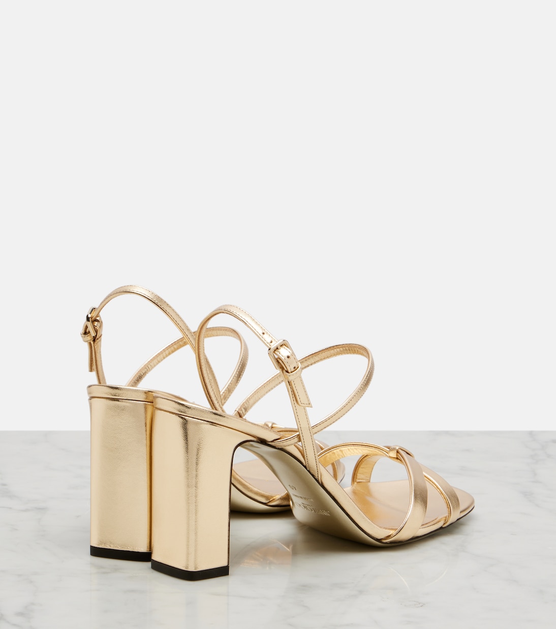 Slingback-Sandalen Elsy aus Metallic-Leder | Jimmy Choo