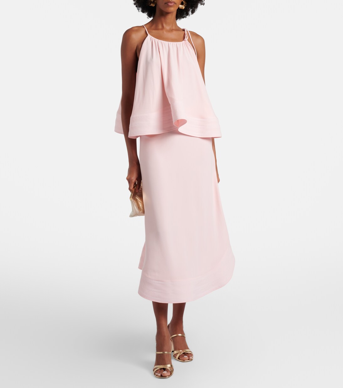 Slingback-Sandalen Elsy aus Metallic-Leder | Jimmy Choo