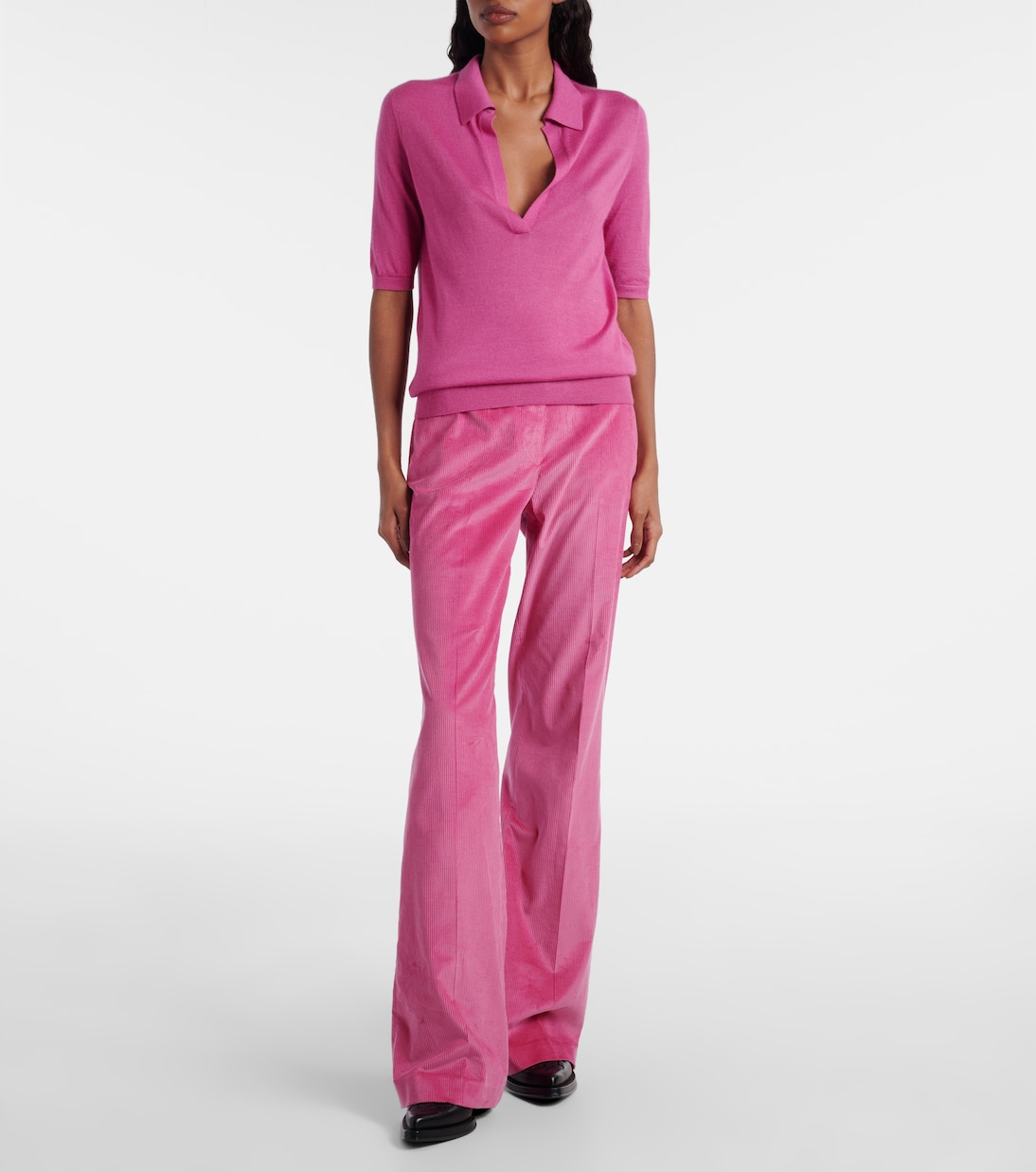 Frank cashmere and silk polo shirt | Gabriela Hearst