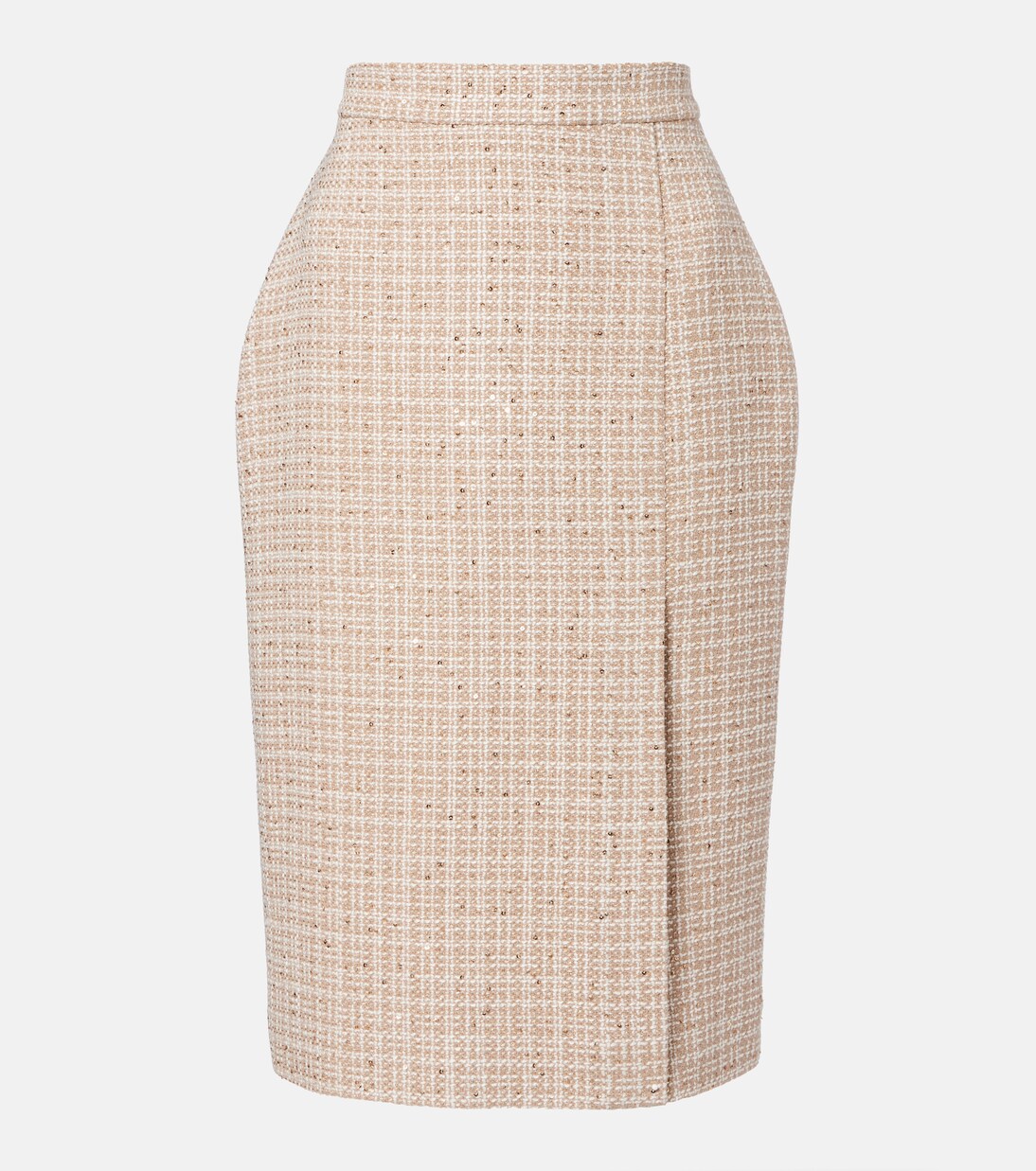 Checked sequined tweed midi skirt | Elie Saab