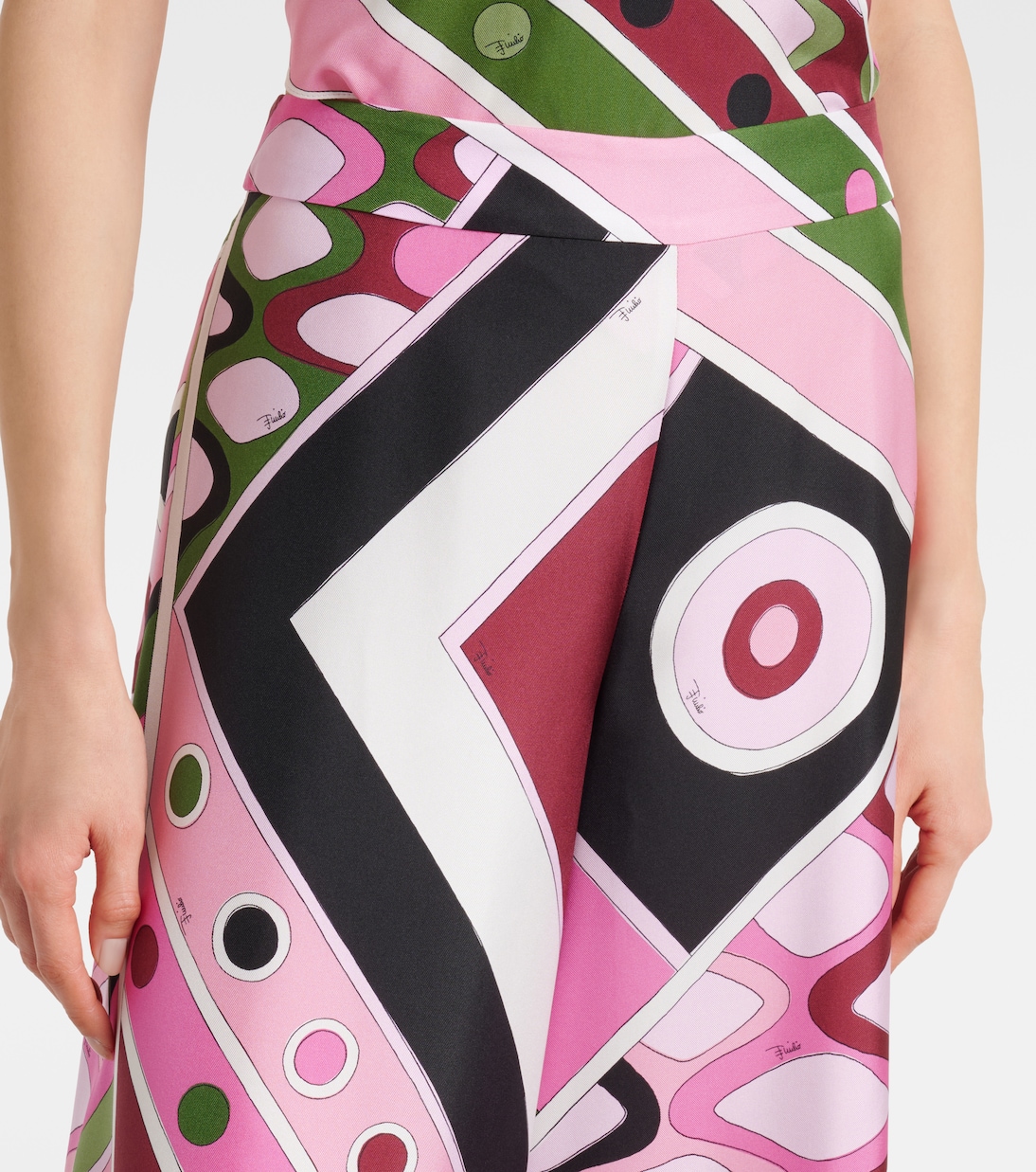 Pantalon ample Vivara en satin de soie | Pucci