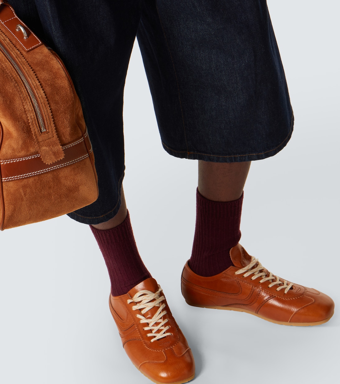 Belted denim Bermuda shorts | Dries Van Noten