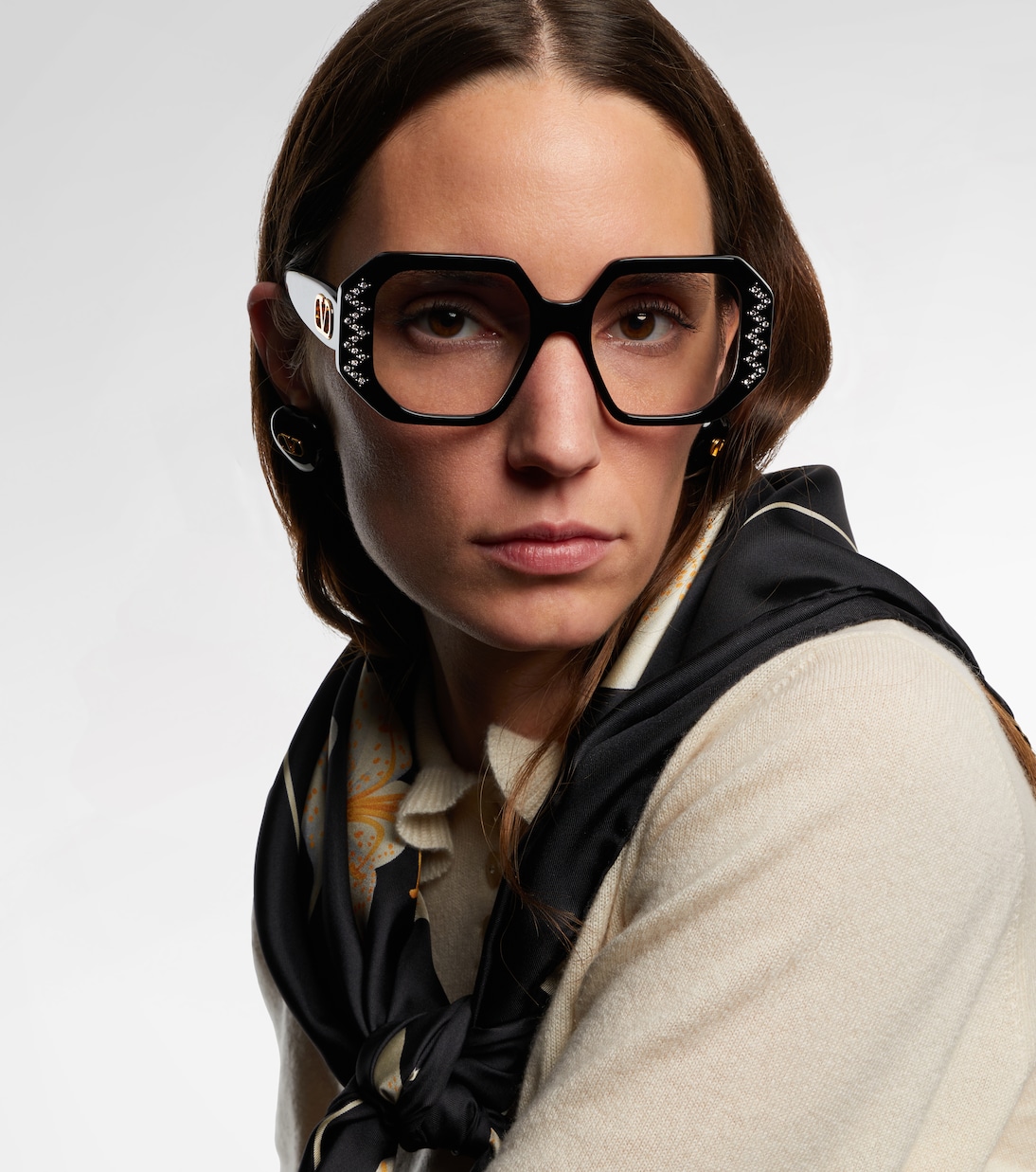 Vain Bold VLogo oversized glasses | Valentino