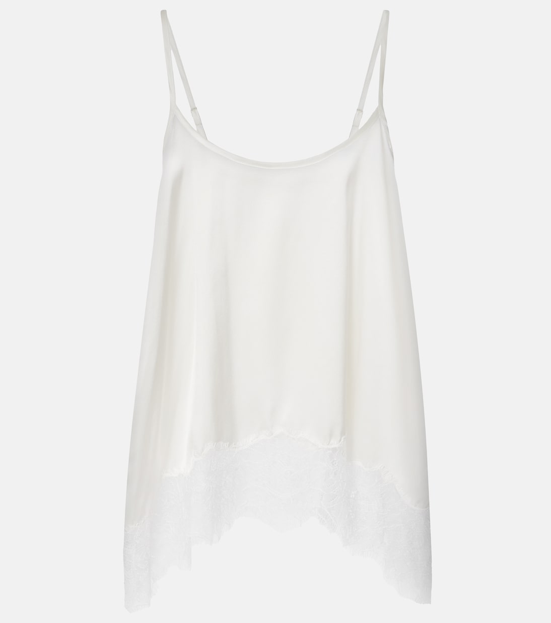 Chloe lace-trimmed silk-blend satin camisole | Staud